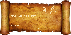 Mag Jusztusz névjegykártya